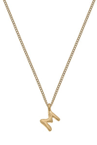 Canvas Coco Gold Initial Necklace - "M"