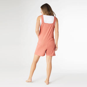 Brushed Ribbed Romper - Melon