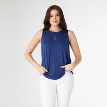 Load image into Gallery viewer, Erin Pleat Back Tank - Navy