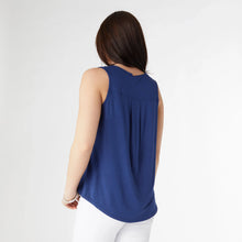 Load image into Gallery viewer, Erin Pleat Back Tank - Navy