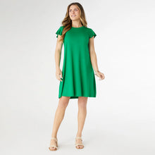 Load image into Gallery viewer, Francis Flutter Sleeve Dress - Shamrock Green