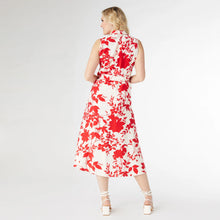Load image into Gallery viewer, Francesca Floral Print Dress - Red &amp; Cream