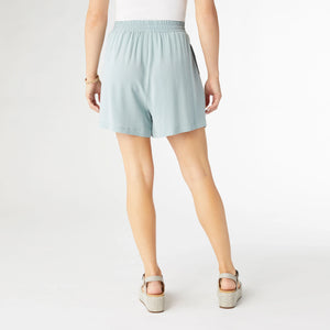 Sirine Soft Pull-On Pocket Shorts - Mint Green