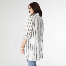 Load image into Gallery viewer, Ripley Button Down Tunic - Off White &amp; Black
