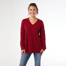 Load image into Gallery viewer, Heavenly-Luxe Cable Sweater - Rosewood