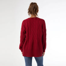 Load image into Gallery viewer, Heavenly-Luxe Cable Sweater - Rosewood