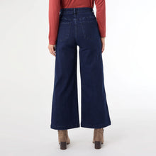 Load image into Gallery viewer, EverStretch Wide Leg Crop Jeans - Indigo Dark Denim