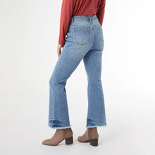 Load image into Gallery viewer, Bambu Soft Flare Ankle with Bottom Distressing - Medium Denim