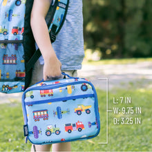 Load image into Gallery viewer, Kid&#39;s Lunch Box - Train Planes &amp; Trucks