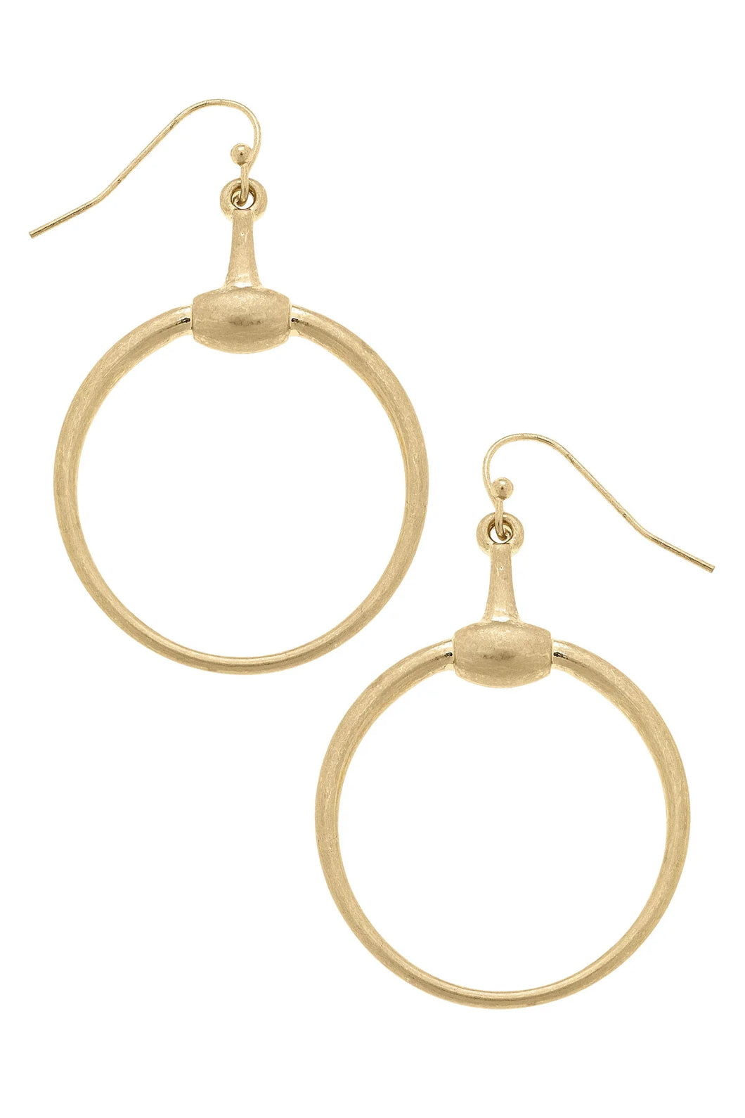 Canvas Peyton Horsebit Earrings in Shiny Gold