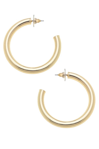 Canvas Isla Hoop Earrings in Gold