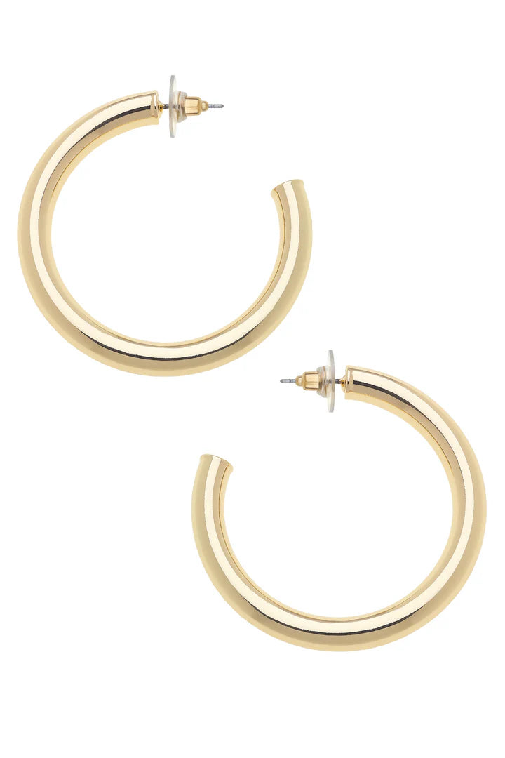 Canvas Isla Hoop Earrings in Gold