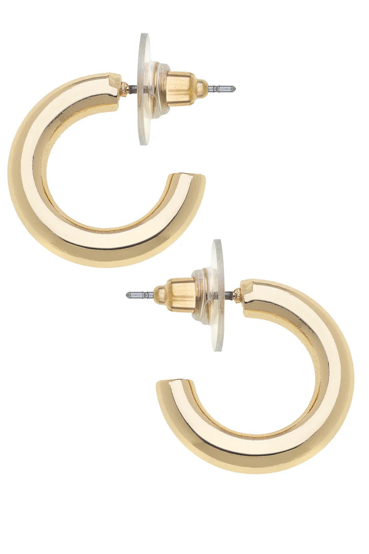 Canvas Celia Hoop Earrings in Shiny Gold