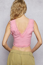 Load image into Gallery viewer, Sweet Lace Cropped Tank - Pink