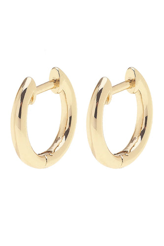 Canvas Michelle Classic Huggie Hoop Earrings in Shiny Gold