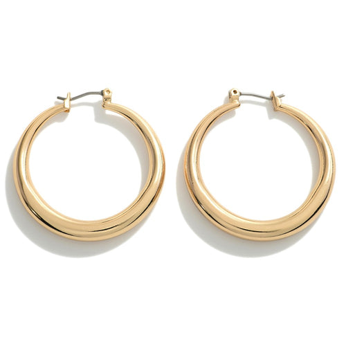 Gold Chunky Hollow Hoops