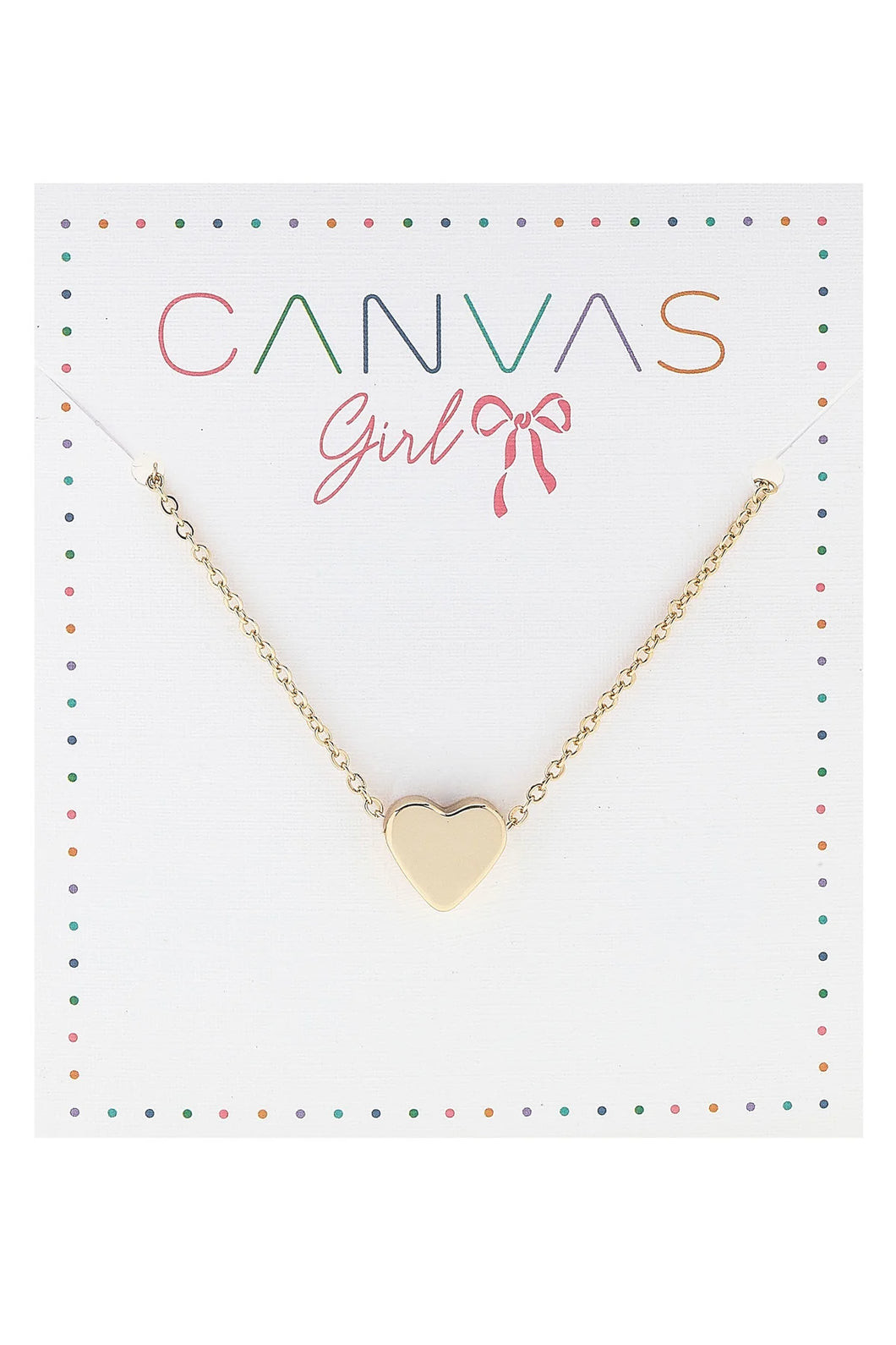 Canvas Scarlett Heart Children's Necklace
