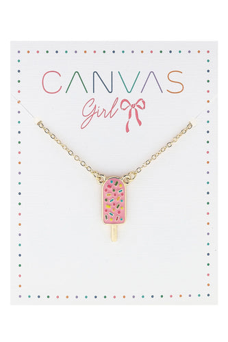 Canvas Lena Enamel Popsicle Children's Necklace