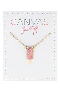 Canvas Lena Enamel Popsicle Children's Necklace