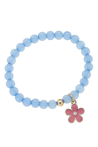 Canvas Hazel Enamel Flower Beaded Children's Bracelet