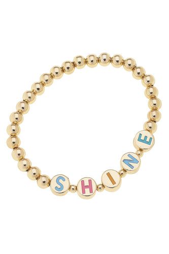 Canvas Shine Ball Beaded Children's Bracelet