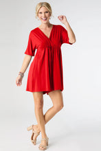 Load image into Gallery viewer, Bella Crossover Romper Short - Tango Red