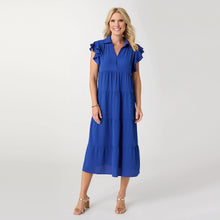 Load image into Gallery viewer, Kendall Flutter Sleeve Maxi Dress - Cobalt