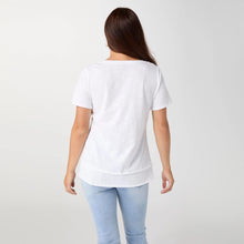 Load image into Gallery viewer, Milla Short Sleeve Tier Bottom Top - White