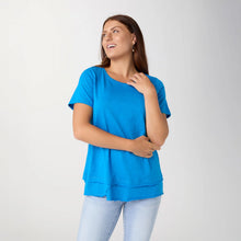 Load image into Gallery viewer, Milla Short Sleeve Tier Bottom Top - Electric Blue