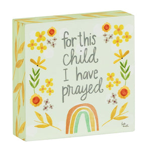 "For This Child" Box Sign