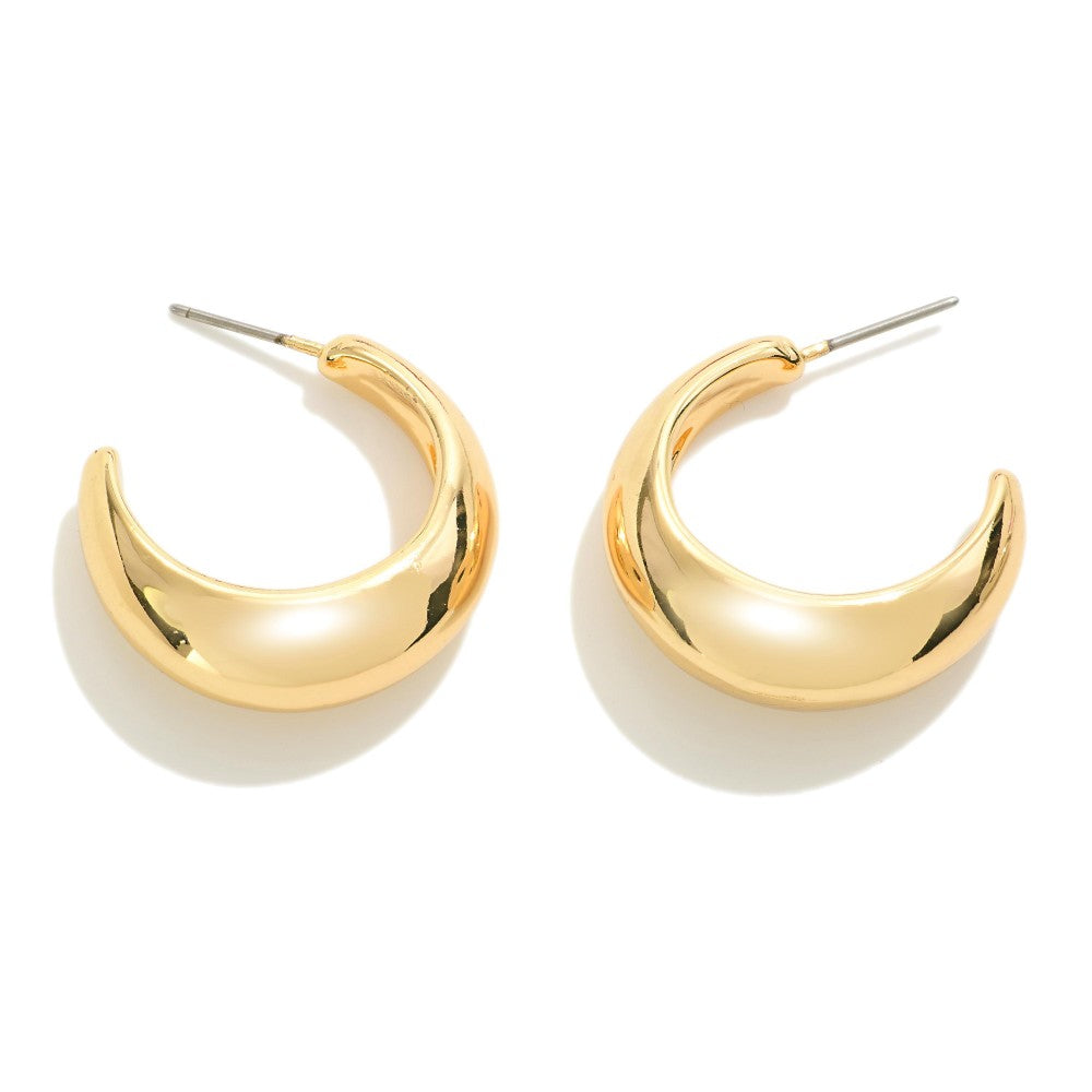 Gold Tapered Hoops
