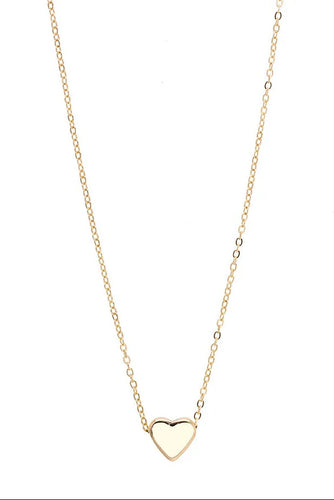 Canvas Tatum Heart Children's Necklace in Shiny Gold