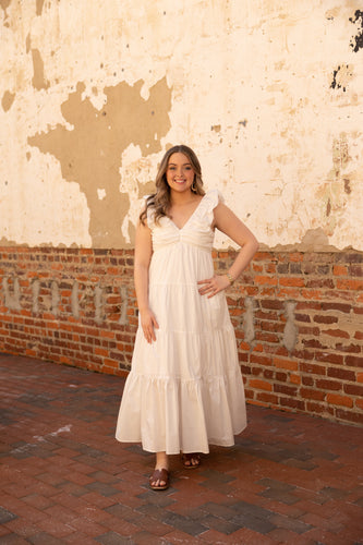 Ellyn Poplin Maxi Dress - White