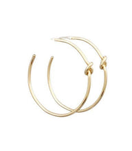 Load image into Gallery viewer, Pierce + Hide Gold Knot Hoop Earrings