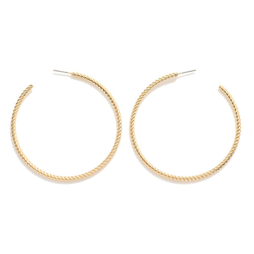 Gold Twisted Rope Hoops