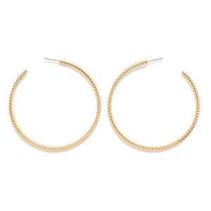 Gold Twisted Rope Hoops