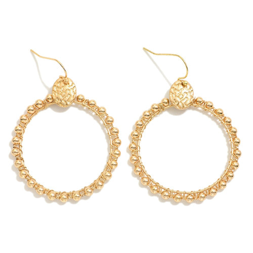 Gold Wire Wrapped Earrings
