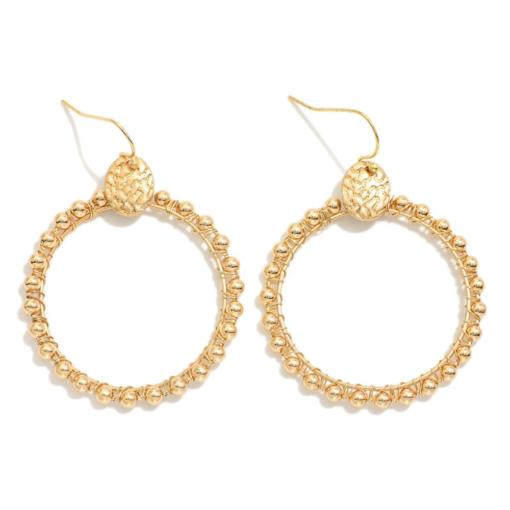 Gold Wire Wrapped Earrings