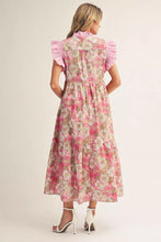 Load image into Gallery viewer, The Sadie Floral Midi Dress - Pink