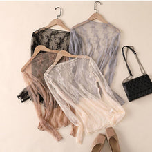 Load image into Gallery viewer, Veronica White Mesh Blouse - Long Sleeve Lace Top