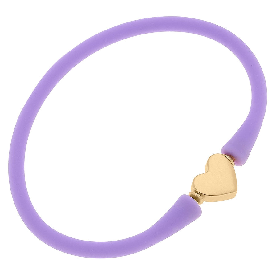 Canvas Bali Heart Children's Bracelet - Lavender