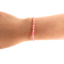 Load image into Gallery viewer, Beaded Blondes: Hot Pink Sprinkle Bracelet - Standard 6.75"