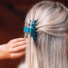 Load image into Gallery viewer, Small Teleties Classic Hair Clip - Teal With It