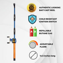 Load image into Gallery viewer, Bait Cast Fishing Pole BBQ Lighter