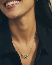 Load image into Gallery viewer, Kendra Scott Checkered Flag Pendant Necklace Gold White Mother of Pearl
