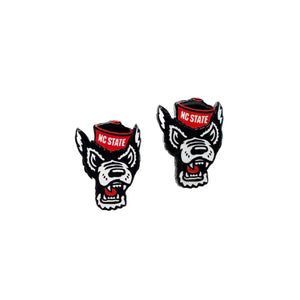 NC State Wolf Logo Stud Earrings