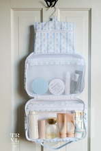 Load image into Gallery viewer, TRVL Design - Bundle Up2 Hanging Toiletry Bag- Ribbon Floral Blue