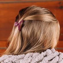 Load image into Gallery viewer, Tiny Teleties Open Hair Clip - Mulberry