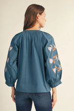 Load image into Gallery viewer, Charlie Baroque Top - Teal