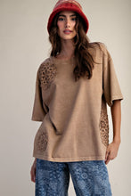 Load image into Gallery viewer, Mocha Crochet Patch Top